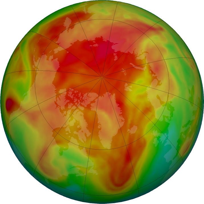 Arctic ozone map for 12 April 2024